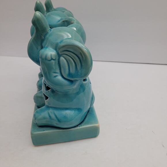 Three Wise Sitting Elephants See No Hear No Speak No Evil - Picture 5 of 12